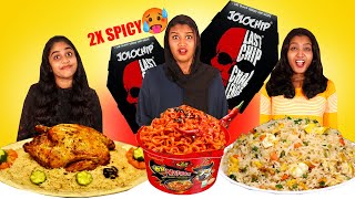 NOODLES Vs FRIED RICE Vs MANDI EATING CHALLENGE 🤩  LOSER WILL EAT JOLOCHIP🔥  PULLOTHI [upl. by Sylvie]