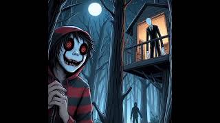 Slenderman VS Jeff The Killer slenderman youtubeshorts creepypasta rap horrorshorts [upl. by Macmahon160]