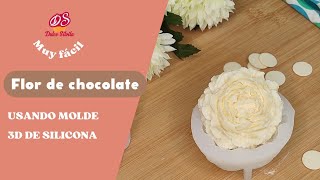 Flor de chocolate 3D en molde  Dulce Silvita [upl. by Nera405]