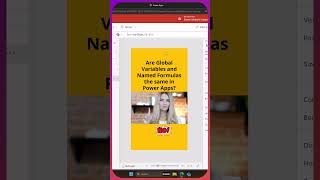 Power Apps Global Variables vs Named Formulas [upl. by Guzel]