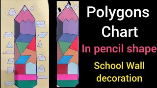 Creative Polygon Art Arrange Paper Cutout Shapes into a Pencil  DIY Math Activity [upl. by Anit]