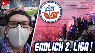 HANSA ROSTOCK AUFSTIEG 2021 Mein Stadion Vlog  Aufstiegsfeier Fans Pyro  Hansa  Lübeck 11 [upl. by Crutcher]