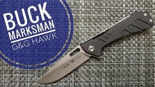 Buck Marksman Knife Review GampG Hawk SLS Strong Lock System Fidget Knife [upl. by Scheld275]