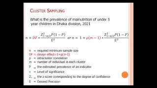 Sample size calculation for crosssectional study [upl. by Durham]