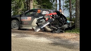 Video  Evans crashes out MoksiSahloinen special stage Sectorally Finland 2024 [upl. by Nnaed]