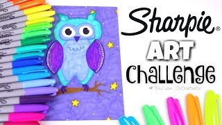 The SHARPIE CHALLENGE  Marker Art Without Erasing [upl. by Nylcaj]