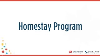 SCDSB Homestay Program [upl. by Ahtivak283]