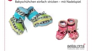 Babyschuhe stricken  mit Nadelspiel  für Anfänger [upl. by Annohsat694]