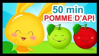 Pomme de reinette et pomme dapi  50 min de comptines Titounis [upl. by Nahpos]