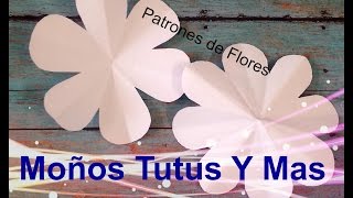 PATRONES DE FLORES Paso a Paso FLOWER TEMPLATE Tutorial DIY How To PAP Video 47 [upl. by Halfdan]