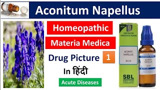 Aconitum Napellus Homeopathic Medicine in Hindi  Drug Picture  Materia Medica bhms [upl. by Yelwar]