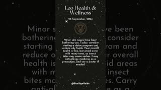 Horoscope Daily  Leo Daily Horoscope  260924  Health Wellness Love amp Relationship [upl. by Martita]