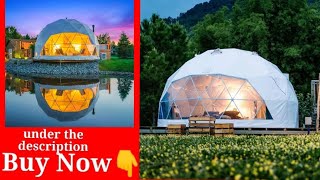 Tent Leisure Resort Vacation Outdoor Glamping Round Tent Transparent Starry Sky Luxury Hotel Dome [upl. by Lunetta]