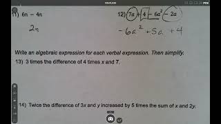 Alg 1 14 The Distributive Property [upl. by Ortrude260]