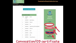 Apply for DegreeConvocation certificate  Osmania University 2022 new process OU telangana [upl. by Neved891]