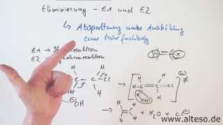 Die Eliminierung Mechanismus von E1 und E2 Reaktionsmechanismen Organik [upl. by Poyssick656]