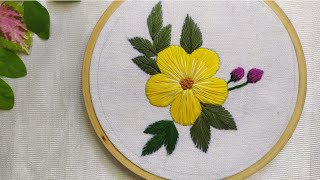 Hand embroidery  flower embroidery leaf embroidery  episode24  Dhritistories  handembroidery [upl. by Esenwahs674]