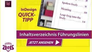 Inhaltsverzeichnis Führungs­linien erstellen  InDesign QUICKTIPP [upl. by Nahama]