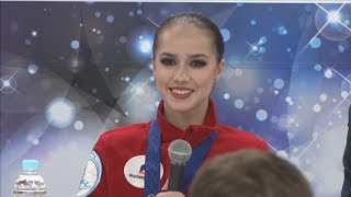 Alina Zagitova World Champ 2019 FS Press Conference [upl. by Marlene760]