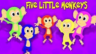 Cinque scimmiette  rime in italiano  Five Little Monkeys [upl. by Chauncey241]