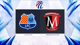 PFL Season 2024  Loyola FC vs Mendiola FC 1991 [upl. by Elohcan]