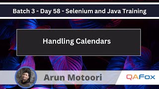 Handling Calendars in Selenium Java Selenium Java Training 58 [upl. by Llerrut524]