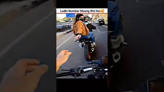 cute girl💯❤️ bikerider motovlog youtubeshorts [upl. by Hgierb475]