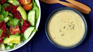 Three Healthy Salad Dressings VEGAN  EASY [upl. by Aicnarf]