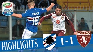 Sampdoria  Torino 11  Highlights  Giornata 23  Serie A TIM 201718 [upl. by Issak]