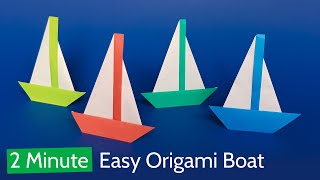 Easy Origami Boat Tutorial ⛵ How to Make a Beautiful Origami Sailboat [upl. by Roshan599]