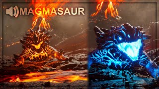 Every Magmasaur Sounds 🔊 In ARK  Survival Evolved Animated [upl. by Aseram]