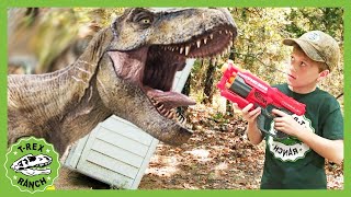 Park Ranger GIANT Dinosaur Rescue Mission TRex Ranch Dinosaurs for Kids [upl. by Floria]