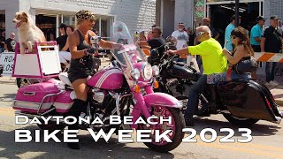 4K Daytona Beach Bike Week 2023  First time walk of Main Street during Bike Week It was wild [upl. by Notnyw]