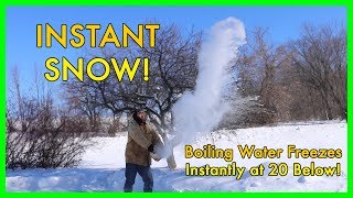 Polar Vortex  Boiling Water Freezing in Mid Air [upl. by Kcirej895]