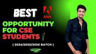 ADOBE Gensolve Best Internship Opportunity for Students  PPO in Adobe Gensolve hiring [upl. by Nevile]