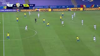 Gol de Di María a Brasil  Relato de Pablo Giralt Copa America Brasil 2021  Argentina 1  0 Brasil [upl. by Anes]