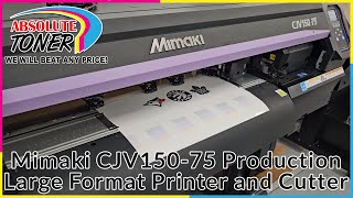 Mimaki CJV15075 Print and Cut Production Large Format EcoSolvent Printer and Cutter Print Test [upl. by Silvestro]