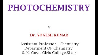 Photochemistry  Photochemistry of Alkenes and Dienes [upl. by Telford]