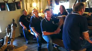 Kings Pond Shantymen sing Nelsons Blood on HMS Warrior [upl. by Welsh]