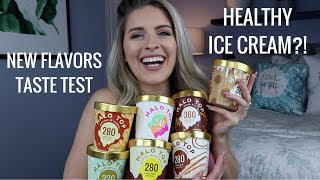 Healthy Ice Cream Halo Top New Flavors Taste Test [upl. by Orazio684]