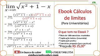 Limites com indeterminação infinito menos infinito [upl. by Ayomat]