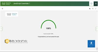 Cisco JavaScript Essential 1 Module 5 Test Answers  100 Correct Answers For Jse 1 Module 5 2023 [upl. by Aynas]