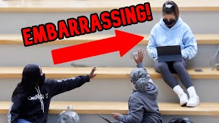 BLASTING EMBARRASSING SONGS IN THE LIBRARY PRANK [upl. by Ened]