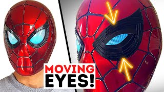 SpiderMan Helmet With MOVING LENSES DIY Iron Spider [upl. by Nomelc]