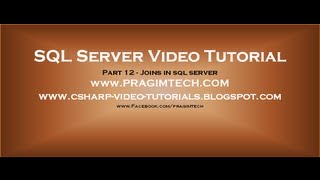 Joins in sql server  Part 12 [upl. by Arny]