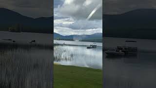 Waterspout Swirls Over Maine Pond [upl. by Darrej]