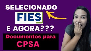 ESTRATÉGIA PARA ORGANIZAÇÃO DOS DOCUMENTOS PARA CPSA  FIES [upl. by Kiel]