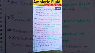 Amniotic Fluid 🩺obstetrics and gynaecology 😘Norcet CHO RRB PGI All Nursing Exam Sub Channel [upl. by Lucy]