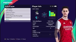 Fabio viera face e football pes 2021 arsenal [upl. by Jammal236]