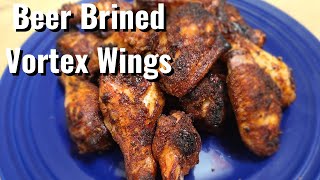 Beer Brined Chicken Wings I Weber Kettle Vortex I Smoked Chicken Wings [upl. by Nobe906]